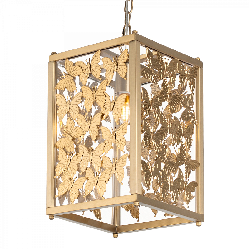 Tommy Mitchell Butterfly Pendant Light Латунь Прозрачное Стекло в Казани | Loft Concept 