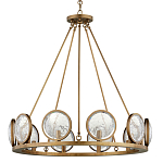 Люстра круглая с прозрачными рельефными плафонами Crystal Prism варинант исполнения - 3 | Loft Concept в Казани