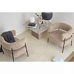 Кресло полукруглое мягкое с буклированной обивкой Armchair with Boucle Upholstery варинант исполнения - 5 | Loft Concept в Казани