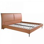 Кровать двуспальная коричневая из экокожи Modern Look варинант исполнения - 2 | Loft Concept в Казани