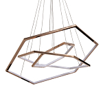 Люстра с 3-мя подвесами в виде шестиугольников Hexagon Horizontal варинант исполнения - 1 | Loft Concept в Казани