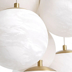 Люстра подвесная круглая с сферическими плафонами из натурального камня Glowing Spheres варинант исполнения - 4 | Loft Concept в Казани