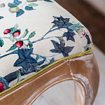 Банкетка из массива бука с цветочным принтом Beige Chinoiserie Garden Banquette варинант исполнения - 3 | Loft Concept в Казани