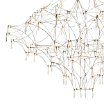 Люстра с тонким металлическим каркасом цвета хром Quasar варинант исполнения - 3 | Loft Concept в Казани