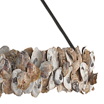 Люстра круглая с абажуром из устричных раковин Sea Ravens варинант исполнения - 1 | Loft Concept в Казани