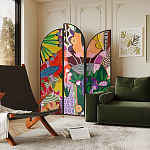 Ширма цветочный принт Colored Partition варинант исполнения - 3 | Loft Concept в Казани