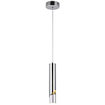 Подвесной светильник Metal Acrylic Tube Chrome Hanging Lamp варинант исполнения - 2 | Loft Concept в Казани