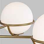 Люстра с 5-ю белыми шарообразными плафонами в сферические каркасах Feiss варинант исполнения - 4 | Loft Concept в Казани