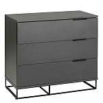 Комод цвета графит с 3-мя ящиками Strict Lines  варинант исполнения - 1 | Loft Concept в Казани