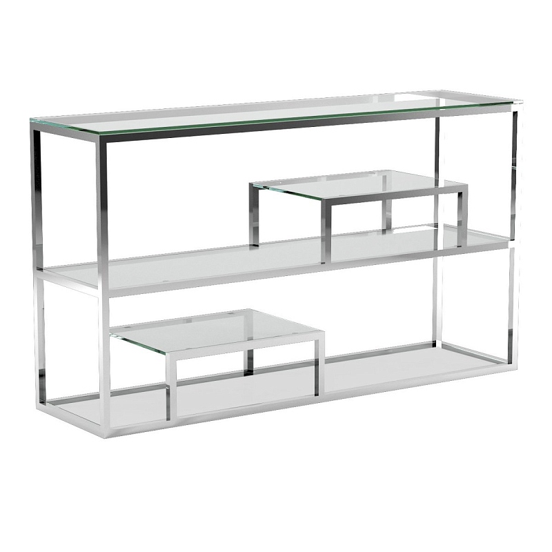 Консоль Step Console Silver Серебряный Прозрачный (Transparent) в Казани | Loft Concept 