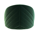 Барный стул со спинкой и металлической подставкой на 4-х деревянных ножках Зеленый Велюр Vendramin Chair варинант исполнения - 3 | Loft Concept в Казани