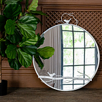 Зеркало настенное в раме белого цвета с декором птица на ветке Mirror Portal варинант исполнения - 2 | Loft Concept в Казани