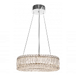 Люстра подвесная круглая из прозрачного хрусталя с корпусом из металла цвета хром Selfsufficient варинант исполнения - 1 | Loft Concept в Казани