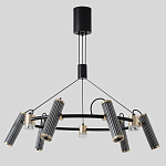 Люстра круглая с 9-ю цилиндрическими плафонами на магнитном креплении Bronze Concert варинант исполнения - 1 | Loft Concept в Казани