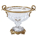 Чаша из прозрачного стекла с бронзовой подставкой и ручками Eden Garden варинант исполнения - 1 | Loft Concept в Казани