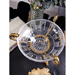 Чаша из прозрачного рельефного стекла на бронзовой подставке Eden Garden варинант исполнения - 2 | Loft Concept в Казани