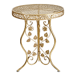 Столик приставной золотистый с орнаментом на столешнице Tanzania варинант исполнения - 1 | Loft Concept в Казани