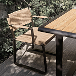 Дизайнерский стул с каркасом из металла с плетеными сиденьем и спинкой GREEN POINT Chair варинант исполнения - 11 | Loft Concept в Казани