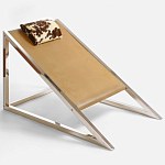 Дизайнерское кресло на металлическом каркасе с подставкой для ног Poltronova Mies Armchair варинант исполнения - 4 | Loft Concept в Казани