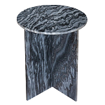 Столик кофейный с столешницей из черного мрамора Compact Black Marble Table варинант исполнения - 1 | Loft Concept в Казани