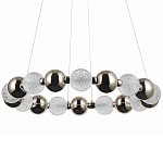 Светодиодная кольцевая люстра Crystal Globule Chrome Chandelier Gold варинант исполнения - 1 | Loft Concept в Казани