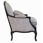 Кресло Ava Classical Armchair black and grey velour варинант исполнения - 1 | Loft Concept в Казани