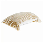 Чехол на подушку горчичного цвета с бахромой и объемным узором Ethnic mix варинант исполнения - 1 | Loft Concept в Казани