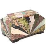 Шкатулка из натурального камня змеевик Stone Casket варинант исполнения - 2 | Loft Concept в Казани