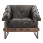 Кресло Duncan винтажная черная кожа варинант исполнения - 1 | Loft Concept в Казани