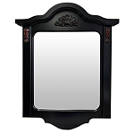 Зеркало черное настенное прямоугольное в стиле прованс Black Provence варинант исполнения - 1 | Loft Concept в Казани