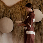 Большая дизайнерская Инсталляция из соломы RAFFIA Installation  варинант исполнения - 1 | Loft Concept в Казани