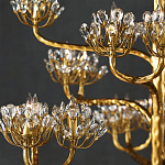 Люстра золотая в виде растения Golden Flower Glade варинант исполнения - 5 | Loft Concept в Казани