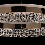 Люстра в виде кольца золотого цвета с прозрачными вставками Radiant Rail варинант исполнения - 8 | Loft Concept в Казани