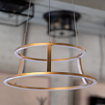 Люстра золотого цвета с 2-мя светодиодными кольцами Eurofase варинант исполнения - 7 | Loft Concept в Казани