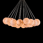 Люстра подвесная круглая с сферическими плафонами из натурального камня Glowing Spheres варинант исполнения - 2 | Loft Concept в Казани