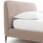 Кровать с обивкой велюр Hazel Velour Beige Bed варинант исполнения - 5 | Loft Concept в Казани
