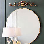 Золотое настенное зеркало Yvon Mirror варинант исполнения - 1 | Loft Concept в Казани