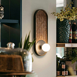 Бра с декором из плетеного бамбука Wicker Oval Lamp варинант исполнения - 4 | Loft Concept в Казани