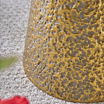 Журнальный столик с конусообразной основой и текстурной поверхностью золотого цвет Ethnic Metal варинант исполнения - 4 | Loft Concept в Казани