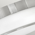 Потолочный светильник для ванных комнат цвета никель с плафоном из опалового стекла и декоративными держателями Hinkley варинант исполнения - 3 | Loft Concept в Казани