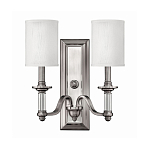 Бра с 2-мя белыми текстильными абажурами Hinkley варинант исполнения - 1 | Loft Concept в Казани