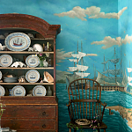 Обои ручная роспись Nantucket Crossing Brandt colourway on scenic paper варинант исполнения - 1 | Loft Concept в Казани