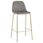 Барный стул на золотистых ножках VENDRAMIN Grey варинант исполнения - 1 | Loft Concept в Казани