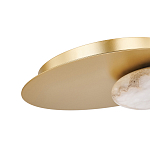 Бра с овальным основанием золотого цвета  и плафоном из алебастра Shaw Lighting варинант исполнения - 3 | Loft Concept в Казани