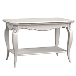 Стол журнальный белый из массива бука с полкой в стиле прованс White Provence варинант исполнения - 1 | Loft Concept в Казани