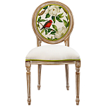 Стул бежевый из натурального бука с изображением птица в саду Blooming Birds варинант исполнения - 1 | Loft Concept в Казани