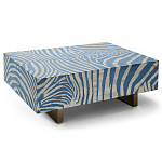 Кофейный стол Kenya Coffee Table Bone Inlay ZEBRA blue варинант исполнения - 4 | Loft Concept в Казани