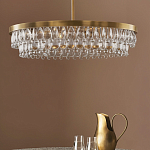 Люстра круглая с подвесками в форме стеклянных капель Glass Rain варинант исполнения - 3 | Loft Concept в Казани