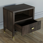 Прикроватная тумбочка с полкой Elsa Dreams Walnut  варинант исполнения - 2 | Loft Concept в Казани