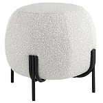 Пуф в ткани букле молочного цвета Pikelet варинант исполнения - 1 | Loft Concept в Казани